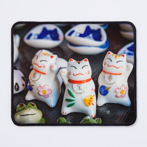 Item preview, Beckoning cat figurines designed and sold by Lyl Dil Creations.
