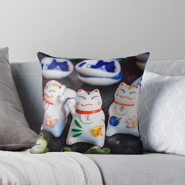 Item preview, Beckoning cat figurines designed and sold by Lyl Dil Creations.