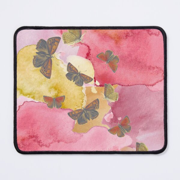 Item preview, Butterfly Obsessed - Abstract Watercolor Pink-Yellow Gradient Pattern With Flying Butterflies  designed and sold by By Roqia.