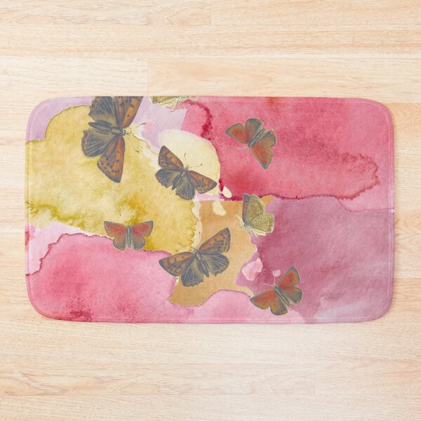 Item preview, Butterfly Obsessed - Abstract Watercolor Pink-Yellow Gradient Pattern With Flying Butterflies designed and sold by By Roqia.