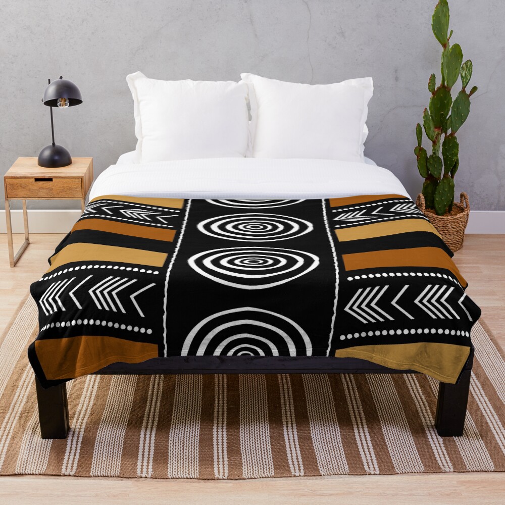 "African Mud Cloth Artwork" Throw Blanket for Sale by funkyvibes Redbubble