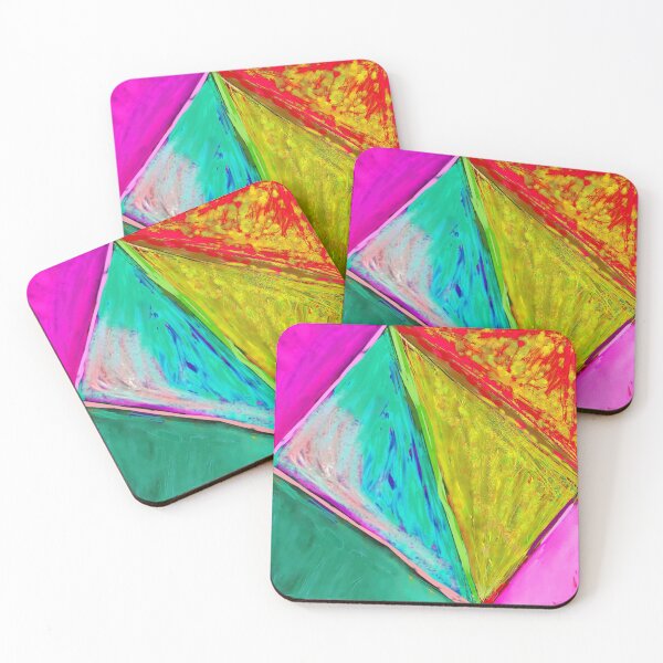 Item preview, Triangles III, a lyrical colour field abstract painting designed and sold by thalasson.