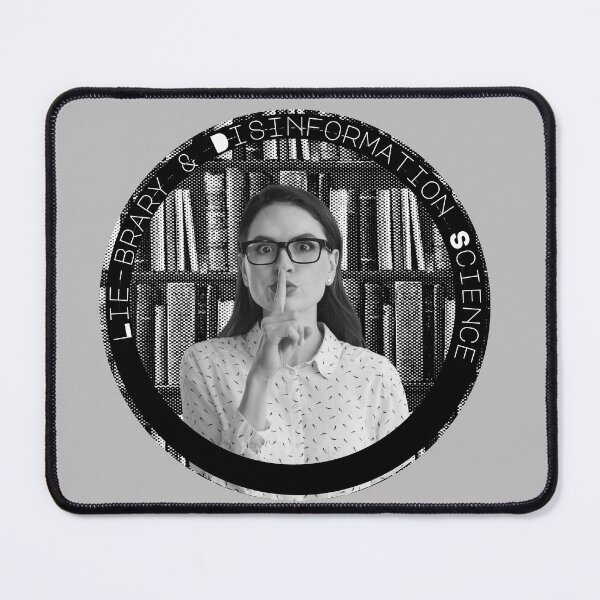 Item preview, Lie-brary and Disinformation Science designed and sold by InkThinkArt.