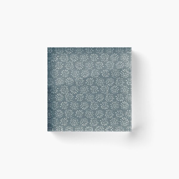 Item preview, Blue and White Abstract Pop Poms, jewel tones designed and sold by AllisonDelDuca.