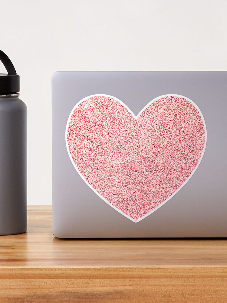 Pink Glitter Heart Sticker for Sale by Tina Mancusi