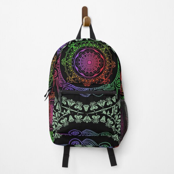 Item preview, Black Green Red and Violet Mandala Graphic Hindi Art Design designed and sold by WonderfulHumans.