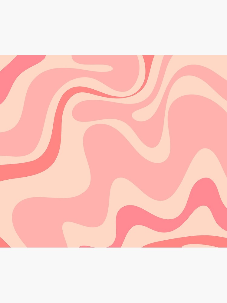 Retro Liquid Swirl Abstract in Blush Pink Tones 2 by kierkegaard