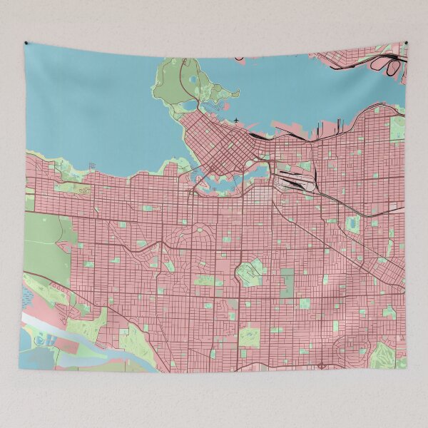 Item preview, Vancouver map canada designed and sold by PostersProf1.