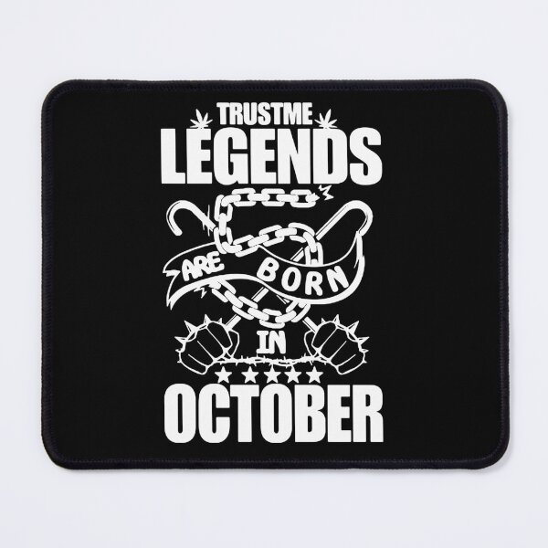 Artikelvorschau, Trust me Legends are born in October Chains Gift Premium Apparel Funny Holiday Xmas entworfen und verkauft von DesignByHeartUK.