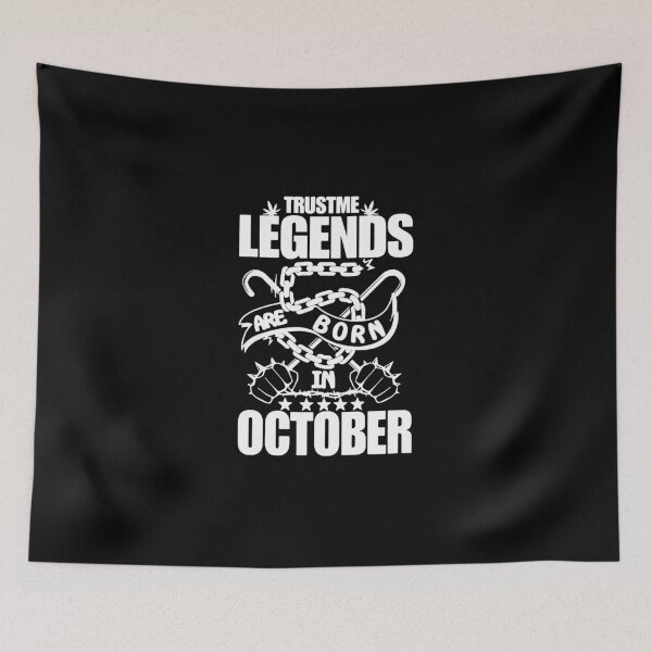 Artikelvorschau, Trust me Legends are born in October Chains Gift Premium Apparel Funny Holiday Xmas entworfen und verkauft von DesignByHeartUK.