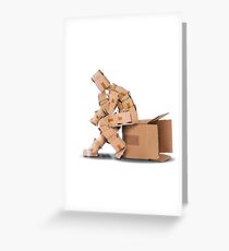Think outside the box concept Greeting Card