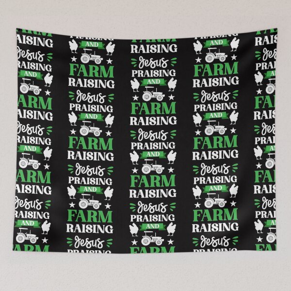 Item preview, Funny Farming Jesus Praising And Farm Raising Farmer  designed and sold by MagicSD Designs.