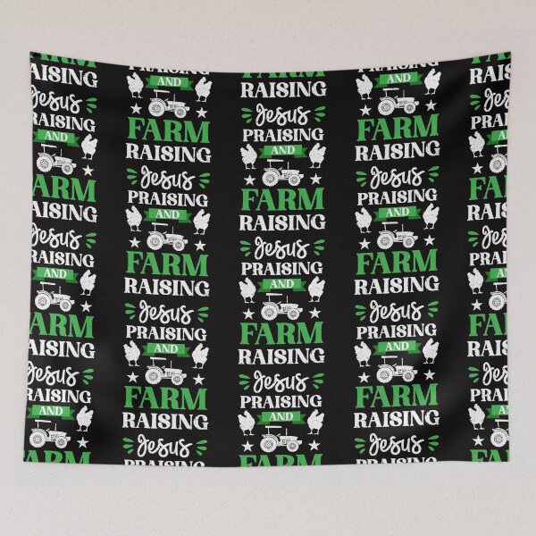 Item preview, Funny Farming Jesus Praising And Farm Raising Farmer  designed and sold by MagicSD Designs.