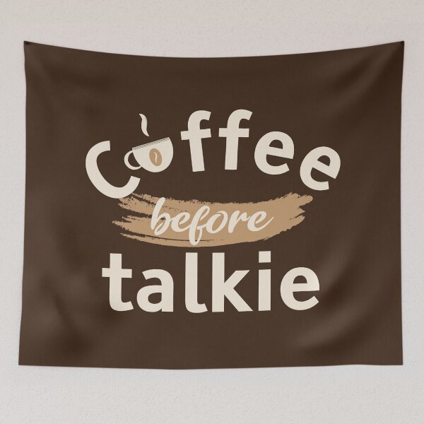 Item preview, Coffee before talking - Funny coffee quotes - Coffee lovers gift for international coffee day designed and sold by Alice-Elgawi.