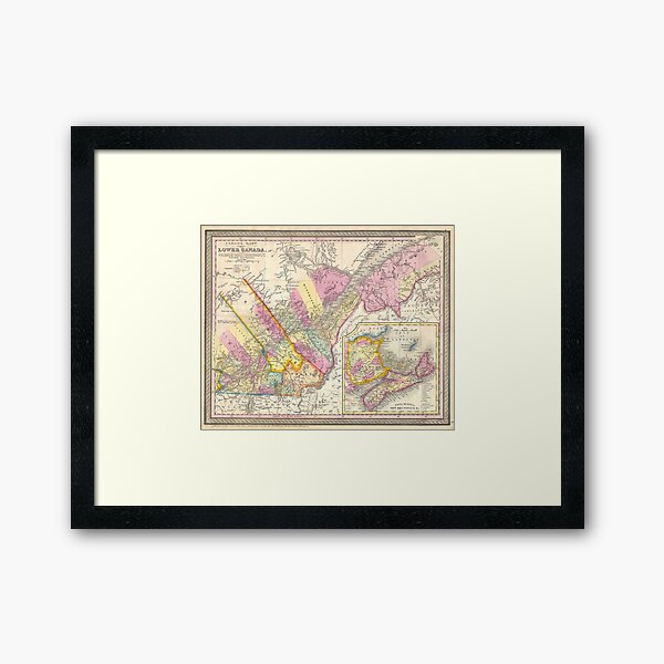 Item preview, 1854 Mitchell Map of Quebec, Lower Canada or Canada East designed and sold by Gin  Neko.