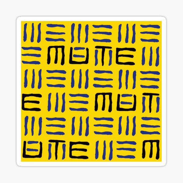 Item preview, mute mute (yellow & blue) designed and sold by Collin Hoeft Art.