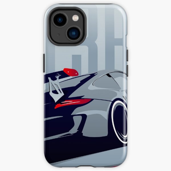 Porsche GT3RS sur le Nürburgring| Rouge et bleu Coque antichoc iPhone