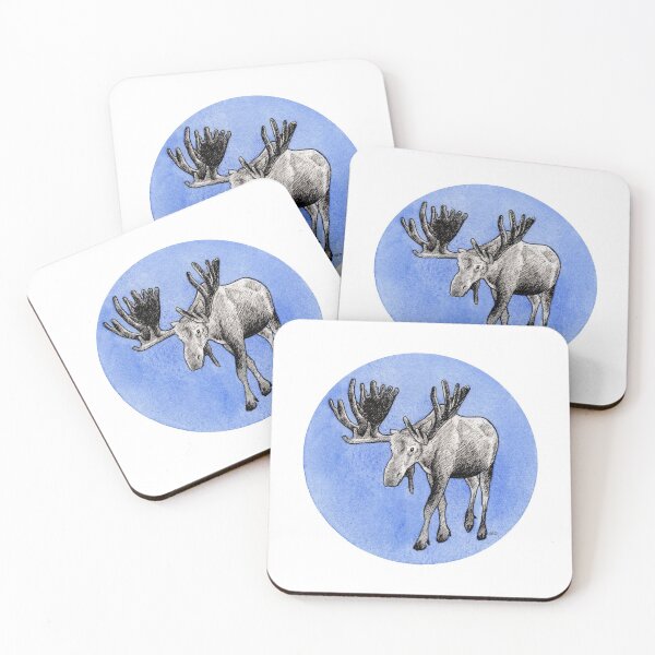 Item preview, Inktober 2021: Moose designed and sold by Pamela Sommer.