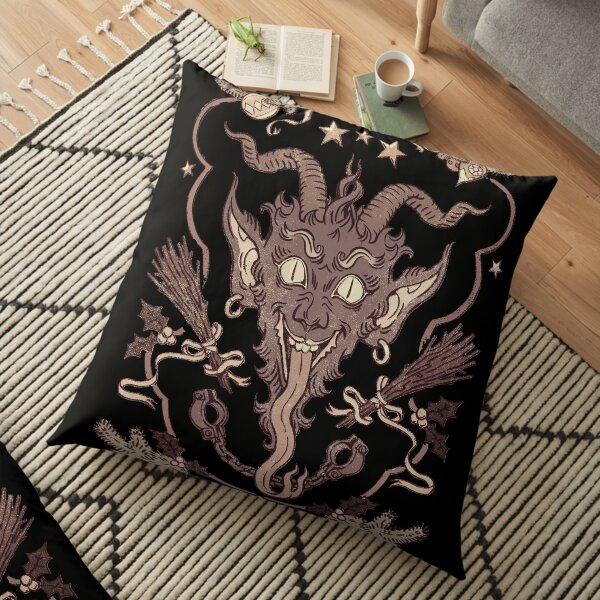Krampus Holiday Joy Floor Pillow