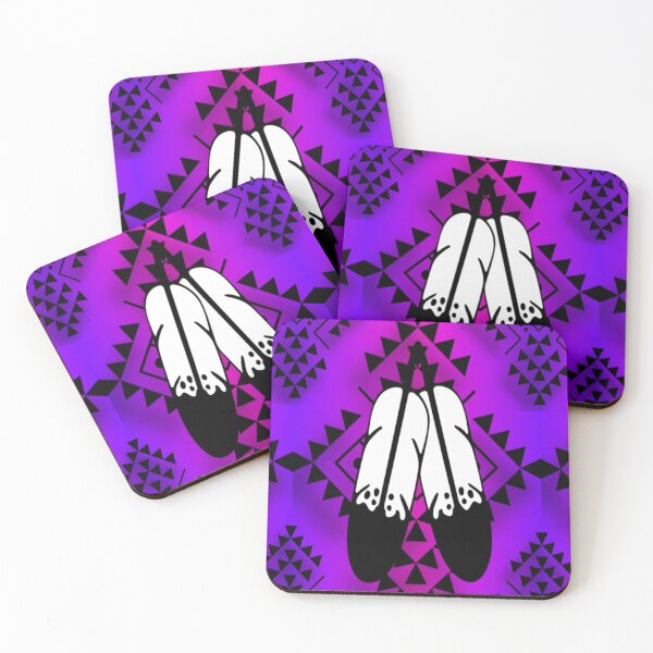 Item preview, Purple / Pink / Gradient Double Feather Native Print designed and sold by JMWCD.