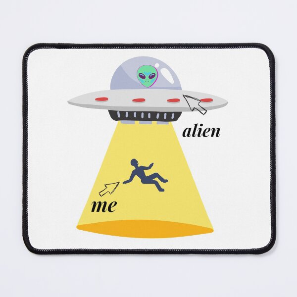 Item preview, Funny Extraterrestrial Alien Abduction. Alien Spaceship Abducting a Human designed and sold by silviaol.