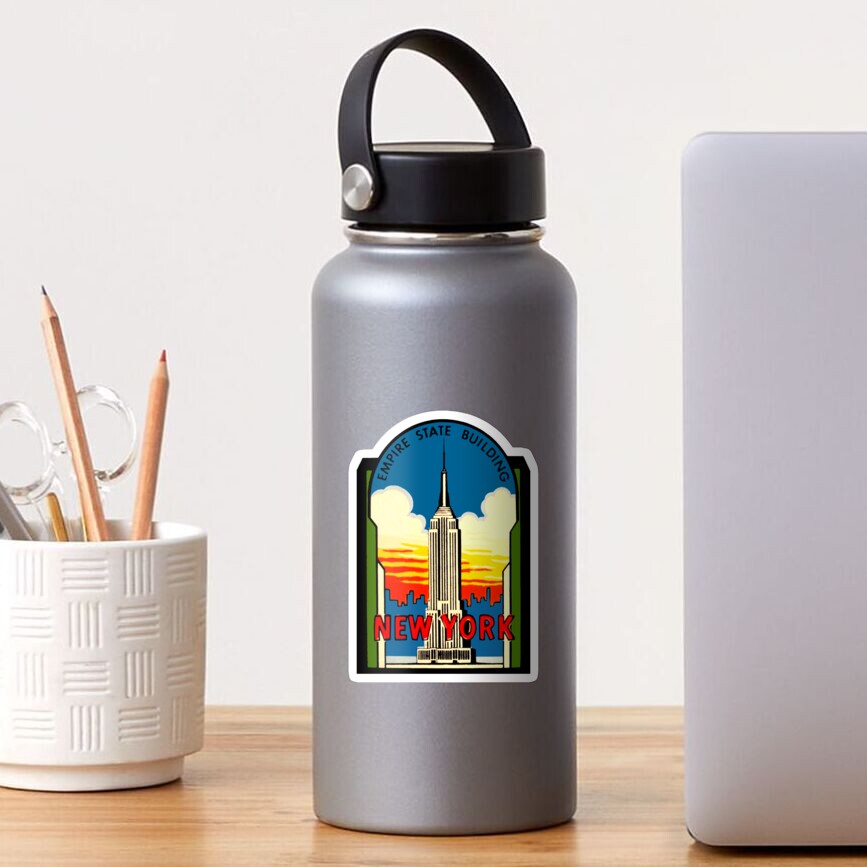 Empire State Building New York City Vintage Travel Decal Sticker