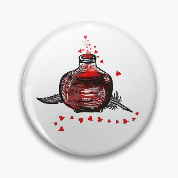 Item preview, Romance Writer's Ink Bottle & Quilt designed and sold by KatjaRedbubble.
