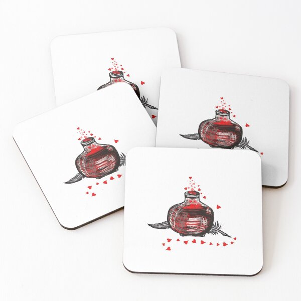 Item preview, Romance Writer's Ink Bottle & Quilt designed and sold by KatjaRedbubble.