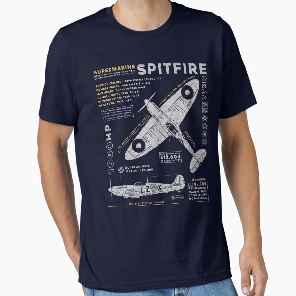 Vista previa del artículo con la obra «Spitfire Supermarino», diseñado y vendido por 909 Apparel®.