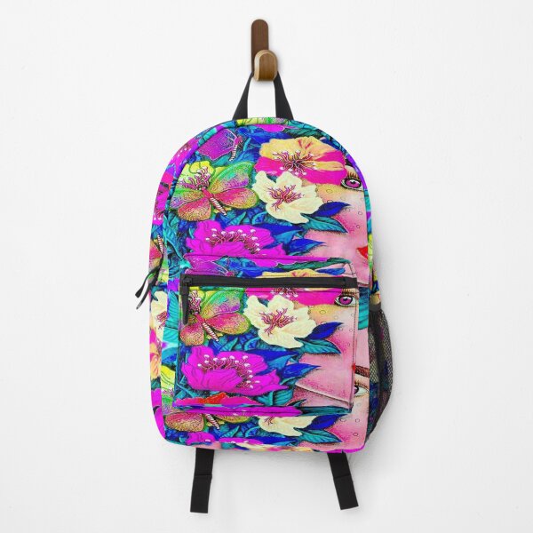 Item preview,  GIRL with FLOWERS : Tiled psychedelic Abstract Print designed and sold by posterbobs.
