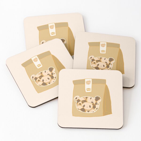 Item preview, Panda Cafe - Panda Checkered Butter Cookies in a paper bag designed and sold by citrusapple.