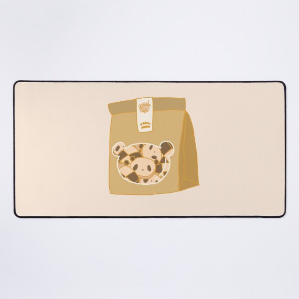 Item preview, Panda Cafe - Panda Checkered Butter Cookies in a paper bag designed and sold by citrusapple.
