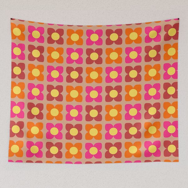 Item preview, Colorful Seventies Inspired Flower Power Pattern designed and sold by Marcia Motivos.