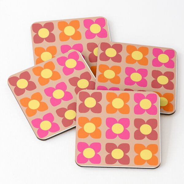 Item preview, Colorful Seventies Inspired Flower Power Pattern designed and sold by Marcia Motivos.