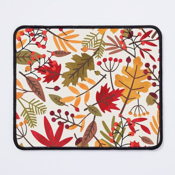 Item preview, Vibrant Fall Autumn Nature Pattern. Orange, Red, Green Leaves, Acorns and Autumn Berries designed and sold by silviaol.