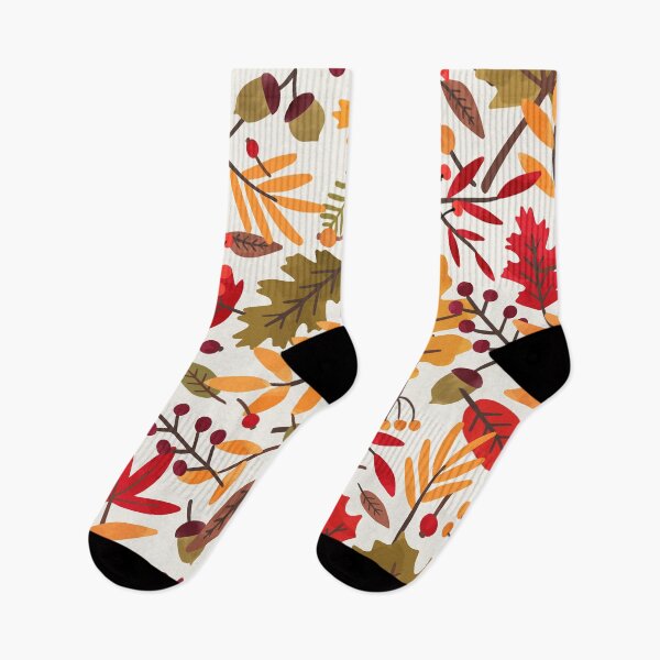 Item preview, Vibrant Fall Autumn Nature Pattern. Orange, Red, Green Leaves, Acorns and Autumn Berries designed and sold by silviaol.