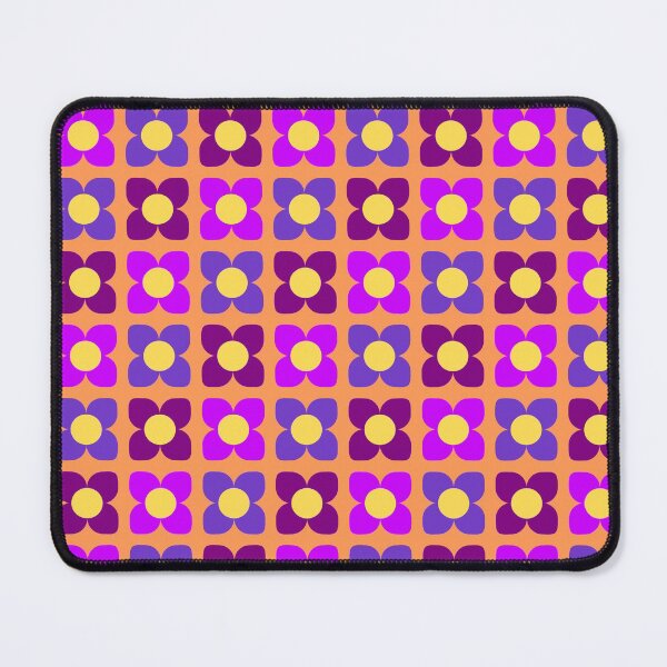 Item preview, Copy of Colorful Pattern Inspired by Seventies Flower Power Shades of Violet and Blue designed and sold by Marcia Motivos.