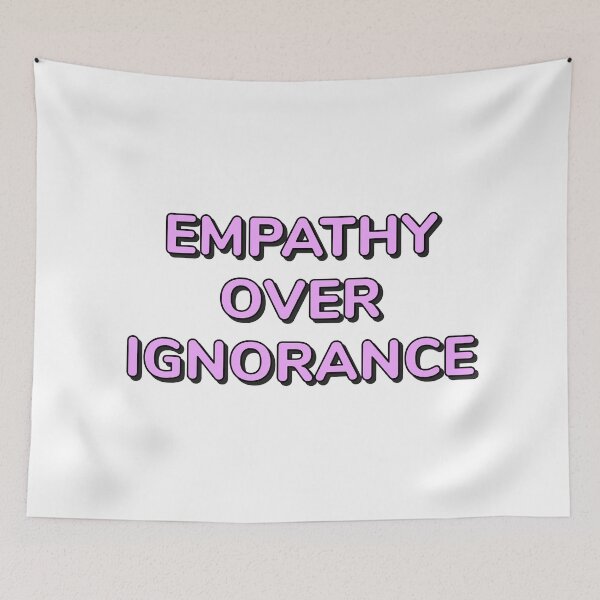 Item preview, Empathy over ignorance - pink designed and sold by Inspirationmotivation.