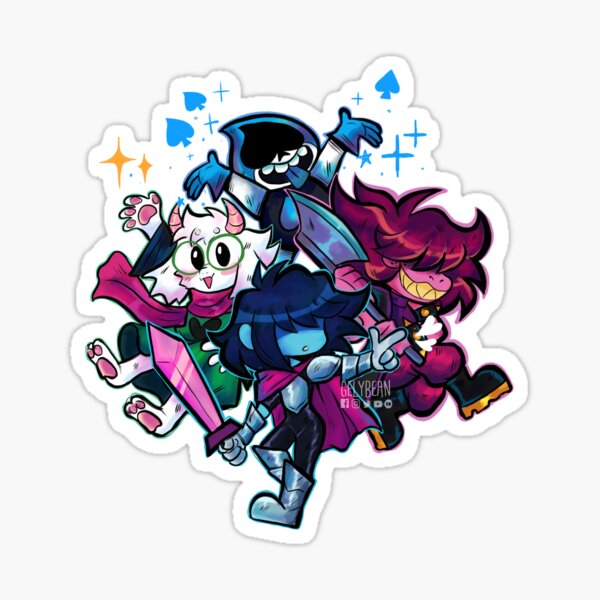 Item preview, Deltarune gang designed and sold by GelyBean.