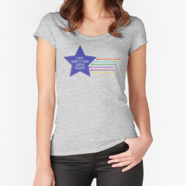 I knit. What's your super power? Fitted Scoop T-Shirt