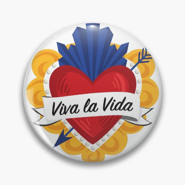 Item preview, Mexican Sacred Heart / "Viva la Vida" Frida Kahlo's Quote in Spanish by Akbaly designed and sold by Akbaly.