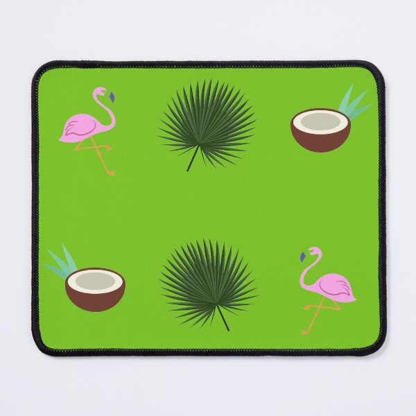 Item preview, Tropical flamengo leaves coconut green bacground designed and sold by oxoxoxo.