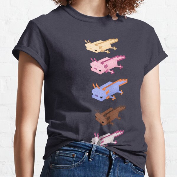Minecraft Axolotl Line Classic T-Shirt