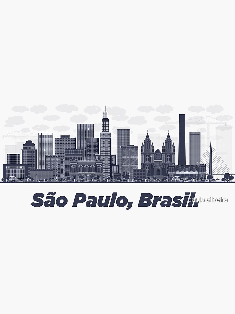 Sao Paulo Brazil Brasil Brazilian City Art Sticker Stickers 