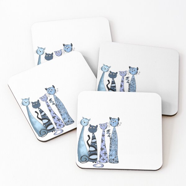 Item preview, Cute blue cats designed and sold by smokylemon.