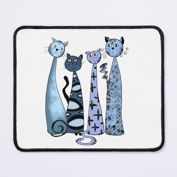 Item preview, Cute blue cats designed and sold by smokylemon.