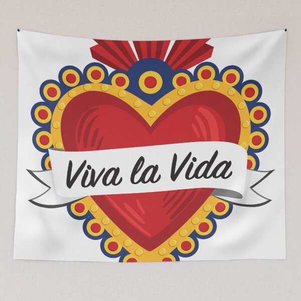 Item preview, Mexican Sacred Heart II / "Viva la Vida" Frida Kahlo's Quote in Spanish by Akbaly designed and sold by Akbaly.