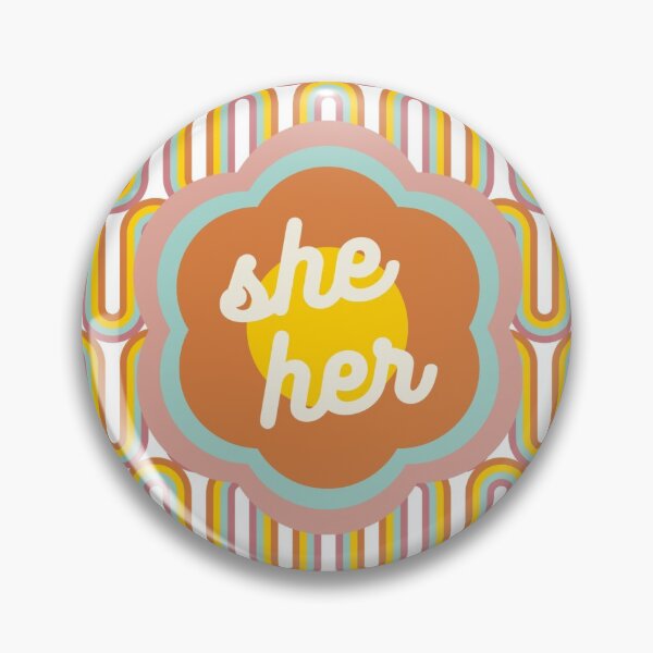 Item preview, 60s Flower She Her Pronouns designed and sold by LyssaByssa.