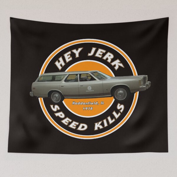 Item preview, Hey Jerk Speed Kills Halloween 1978 Annie Michael Myers Horror Humor T-Shirt designed and sold by Gore2Geek.