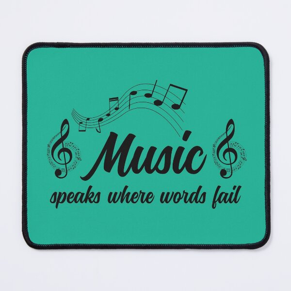Item preview, Music Speaks When Words Fail, Music Quote, Musician, Music Teacher Gift Design designed and sold by DesignHouse07.